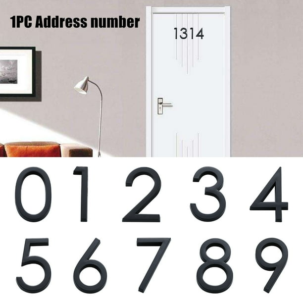 Details about / Big House Outdoor Number Outdoor Address ABS Plastic Black Color Home Decor